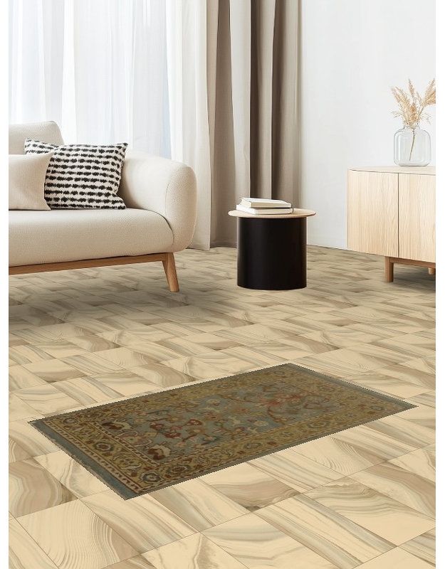 Tapis classique à aspect antique 2 x 3 avec motifs floraux riches Classic Ziegler