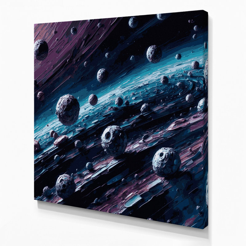 Art mural sur toile gris, H 12 po x l 12 po