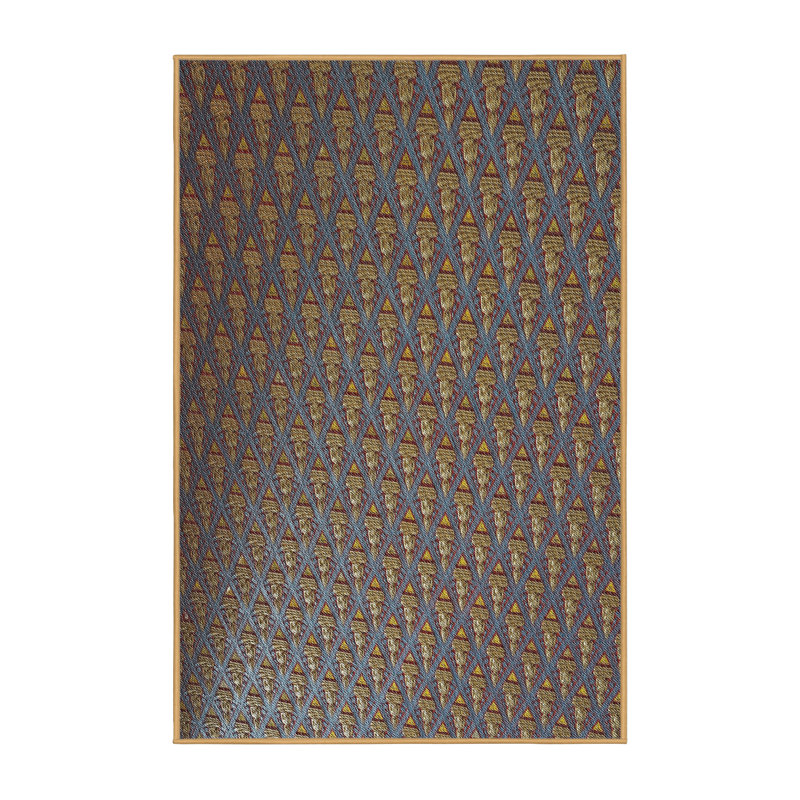 Tapis gris/brun tissé à la machine, Rectangle 4 pi x 6 pi
