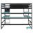 Modern Gaming Loft Bed With Lighted Desk, Storage Bookcase, Racks And Power Outlets-189324025-189324028