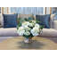 Hydrangea Floral Arrangement In A Clear Glass Vase-1818535252
