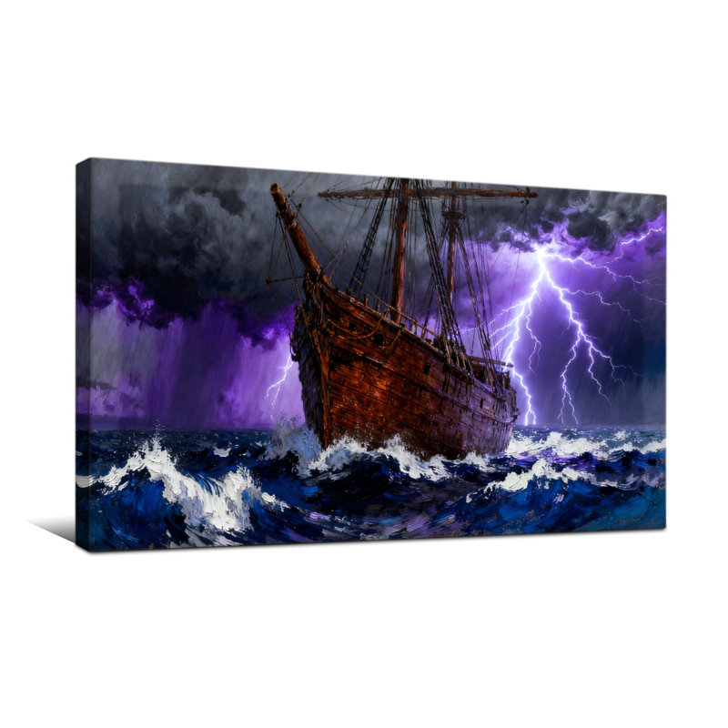 Art nautique sur toile, H 28 po x l 58 po