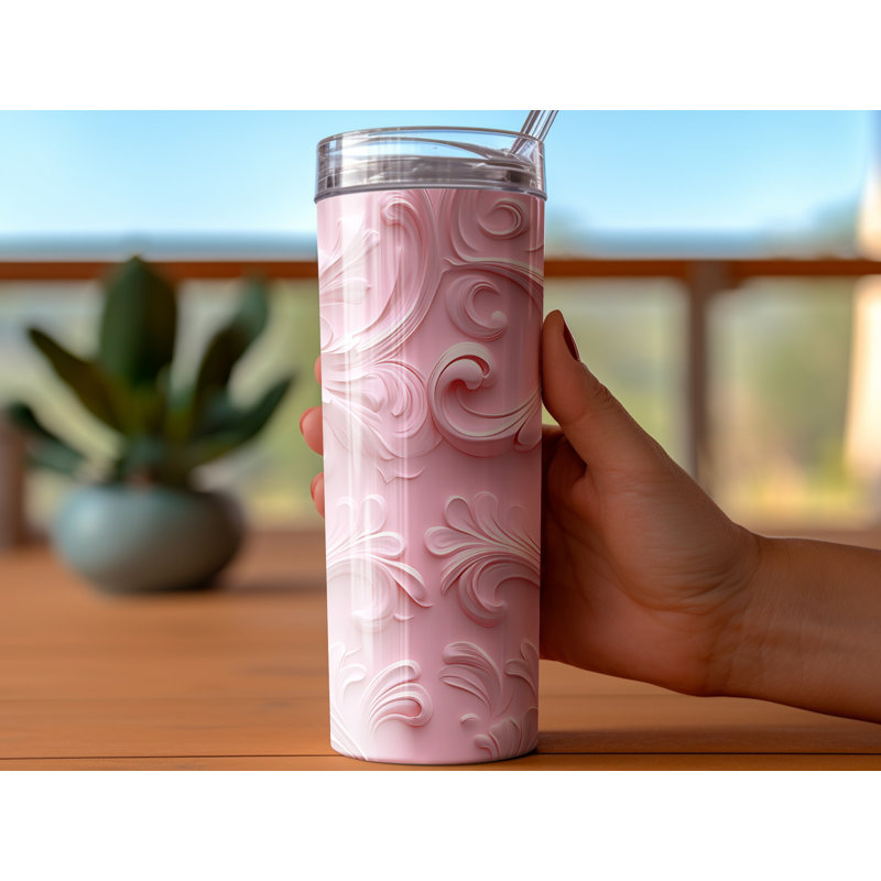 Choose Handmade Tumblers 591ml Vacuum Insulated Stainless Steel (18/8) Travel Tumbler with Straw