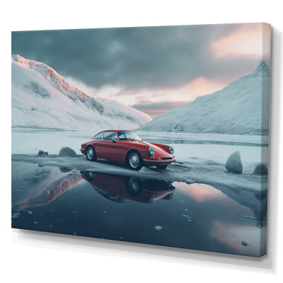 Classic German Car Scenery III - impressions sur toile de voiture rétro