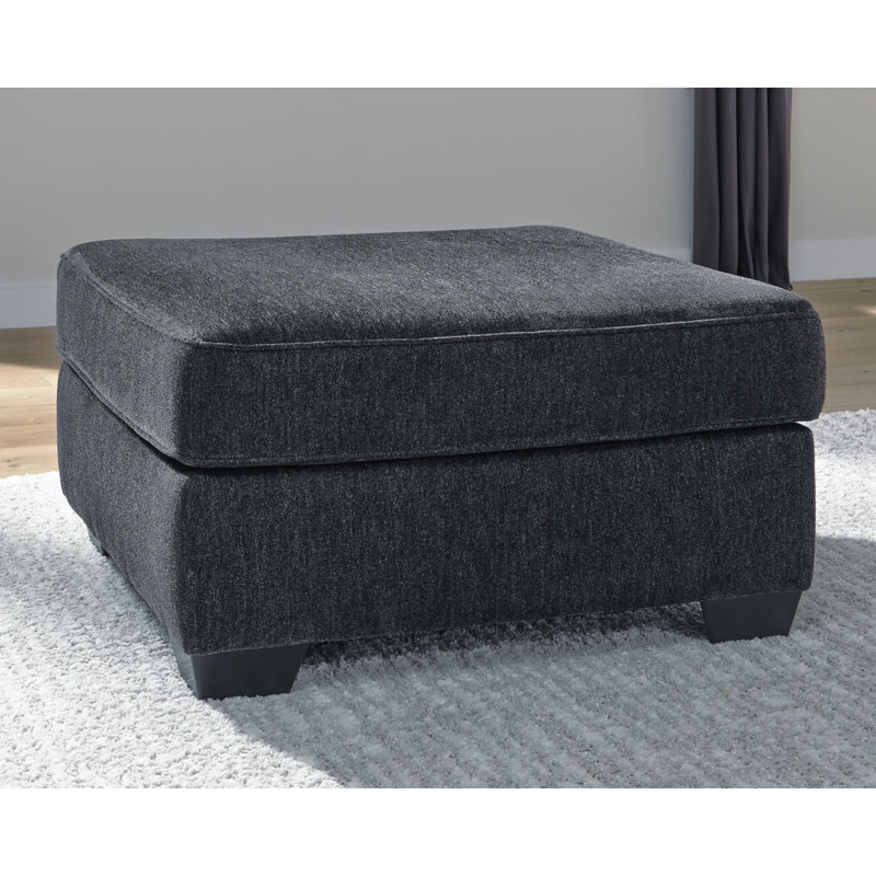 New Britain Slate Oversized Accent Ottoman, Slate