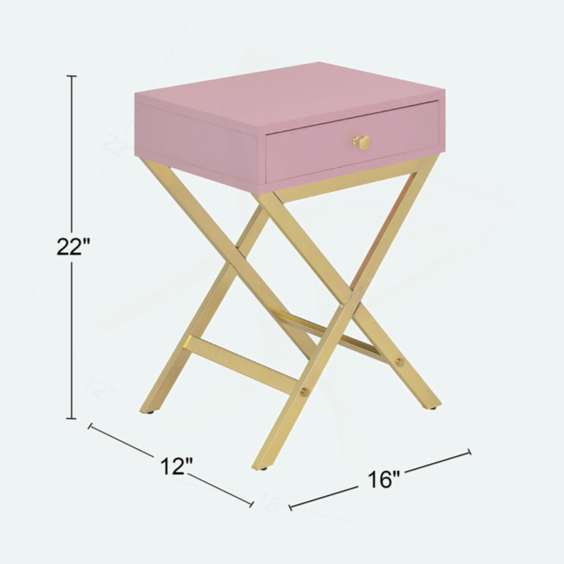 Rectangular Side Table With One Drawer