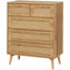 Anisjon & Rattan 3+2 Drawer Chest Of Drawers-1991569637