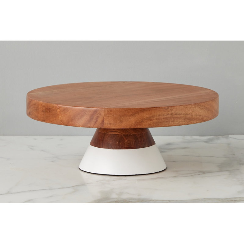 Présentoir à gâteaux blanc moderne - Moyen