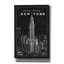 «Blueprint Map New York Chrysler Building Black» par Sue Schlabach, estampe numérique sur toile-1798235208