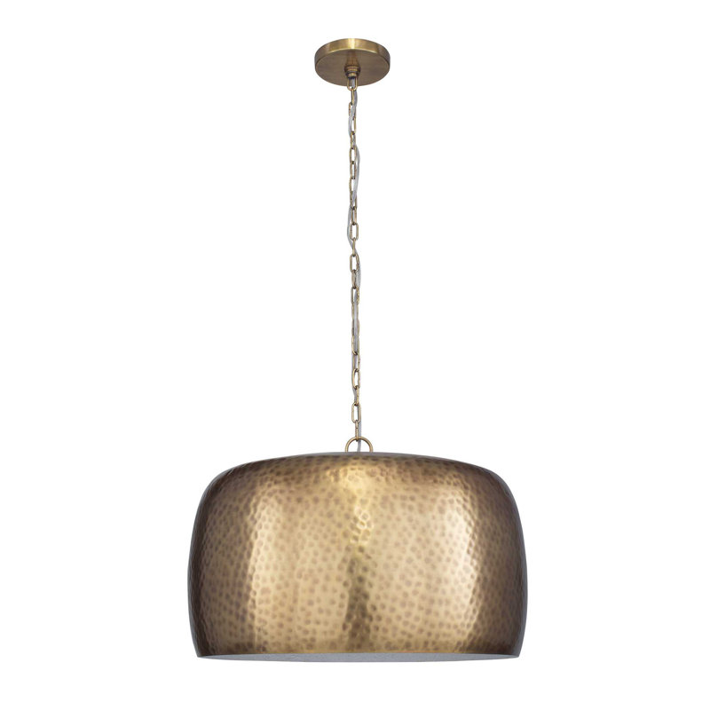 Luminaire suspendu en laiton martelé 1 lumière Uttermost Lemont
