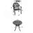 3-Piece Patio Furniture Set With Brown Cushions