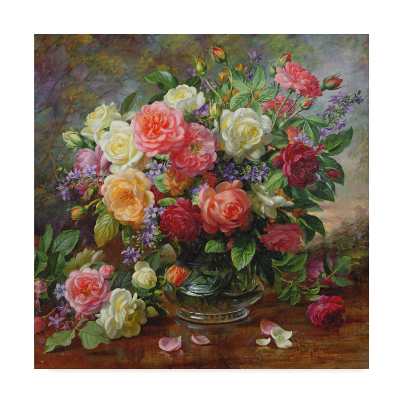 Albert Williams Floral Roses Canvas Art in Vibrant Colors