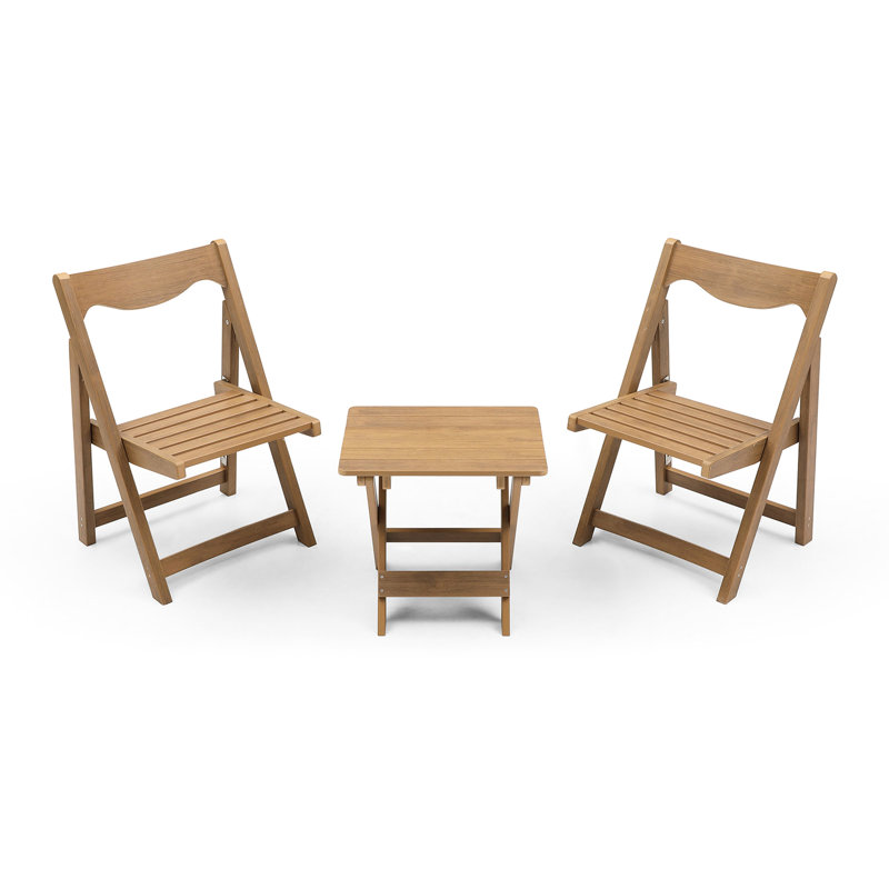 Hips Foldable Bistro Table And Chair With 2 Chairs, Finish For Outdoor Living Space Chairs Rectangular Table, Patio