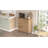 Modern Kitchen Cabinet with Metal Legs, Walnut Finish, 29.4 x 35.6 x 14.0 inches | 100% Melamine Coated Particle Board, Thickness: 0.7 inches | Stylish Storage Solution for Contemporary Homes & Industrial Spaces-1305132481