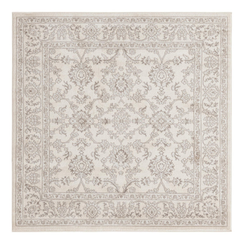 Hillyer Floral Indoor Rug, Square 5'3"