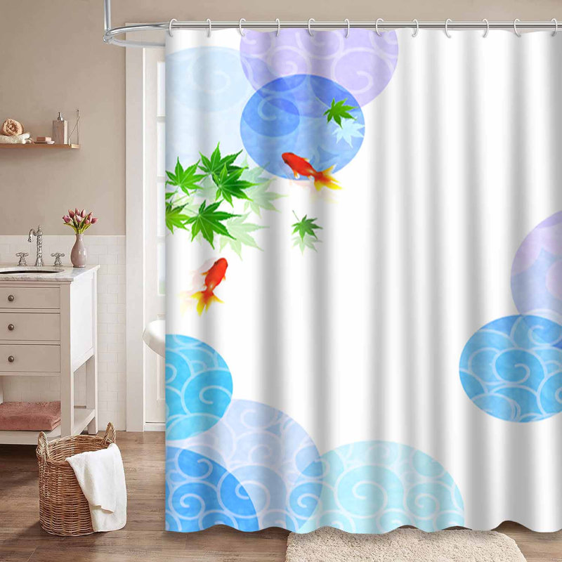 Rideau de douche imperméable à l'eau avec 12 crochets, L 72 po x l 78 po