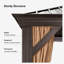 Pavillon de jardin à toit rigide en aluminium mauve 10 pi x 13 pi avec guirlandes lumineuses 48 pi