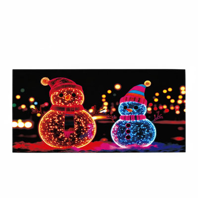 Christmas Fluorescent Garage Door Cover  Background