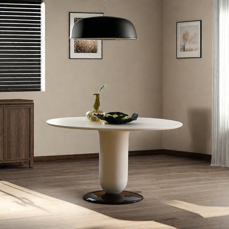Andu, H 29,52 po x L 43,3 po x l 43,3 po, Noir / blanc, Blanc