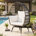White Cushions/Black Frame