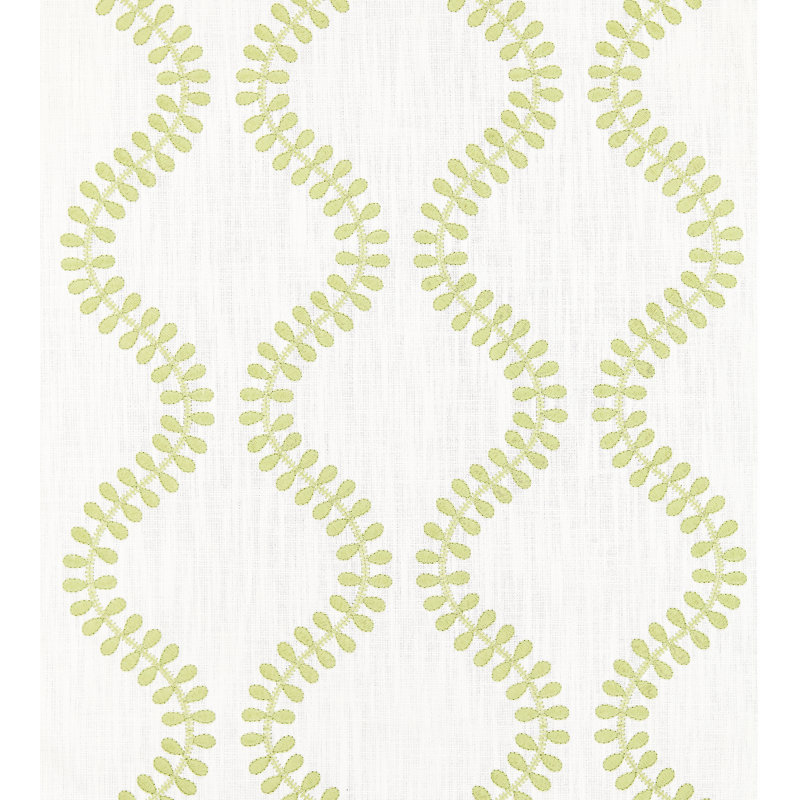 Botanica Foglia Embroidery Fabric, Celery