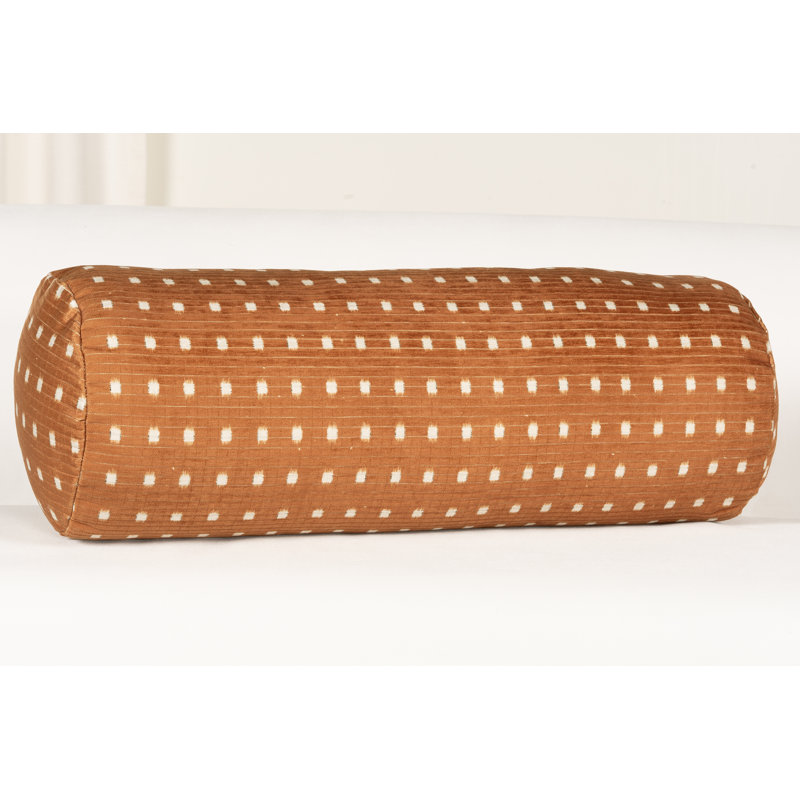 Coussin Grid, Polyester, Traversin H 8 po x l 21 po, Orange