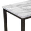 Table de salle à manger 5 pièces en faux marbre avec 4 coussins épais