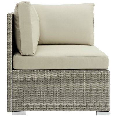 Heiner Fabric Outdoor Patio Chair with Sunbrella Cushions -  Highland Dunes, D8C9231BA11F4AAF9244E2BCE8C11650