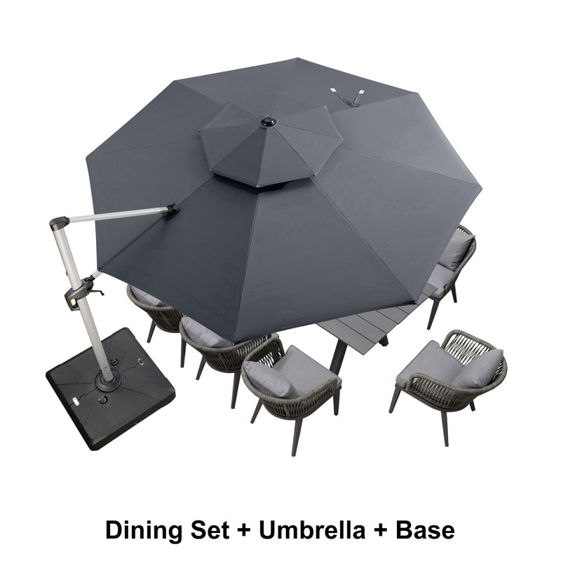 Malphurs 8 - Person Wicker Patio Dining Set with Rectangular Table , Cushions Included
