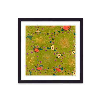 Cellular Beauty Art 15 Green Bloom by Vouvart - Single Picture Frame Print
