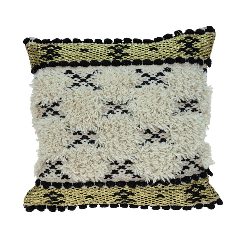 Parkland Collection Leopold Transitional Ivory Throw Pillow