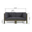Ensemble de 2 causeuses Oana, gris foncé-145477095