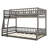 Full XL Over Queen Bunk Bed With Ladder And Guardrails-528645003