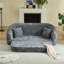 Fauteuil inclinable convertible incurvé de 87 po-618464468