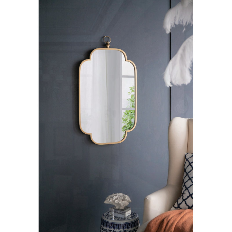 Miroir mural champagne doré