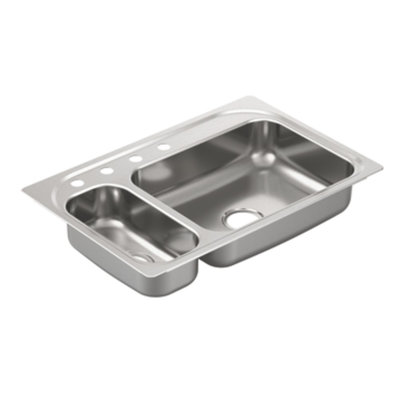 2000 Series Double Bowl Drop-In Kitchen Sink