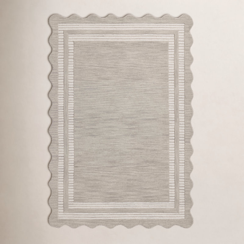 Chris Loves Julia x Loloi Scottie Fog / Ivory Area Rug, Rectangle 5' x 7'6"