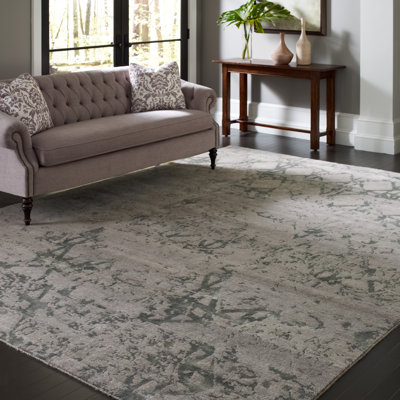 Tapis gris tissé à la main