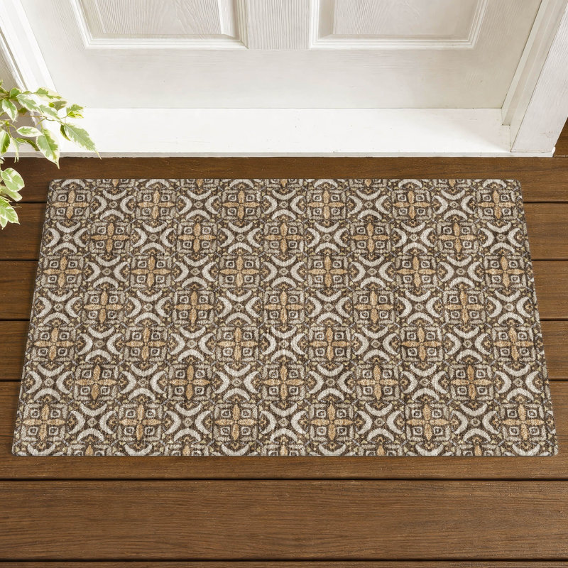 Machine Washable Indoor/Outdoor Chantille ACN2924 Lattice Rug, Chocolate, 2'6" x 3'10"