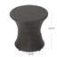 Table de bout en rotin de 19 pouces en PE de style sablier et durable pour l'intérieur et l'extérieur-1320003046