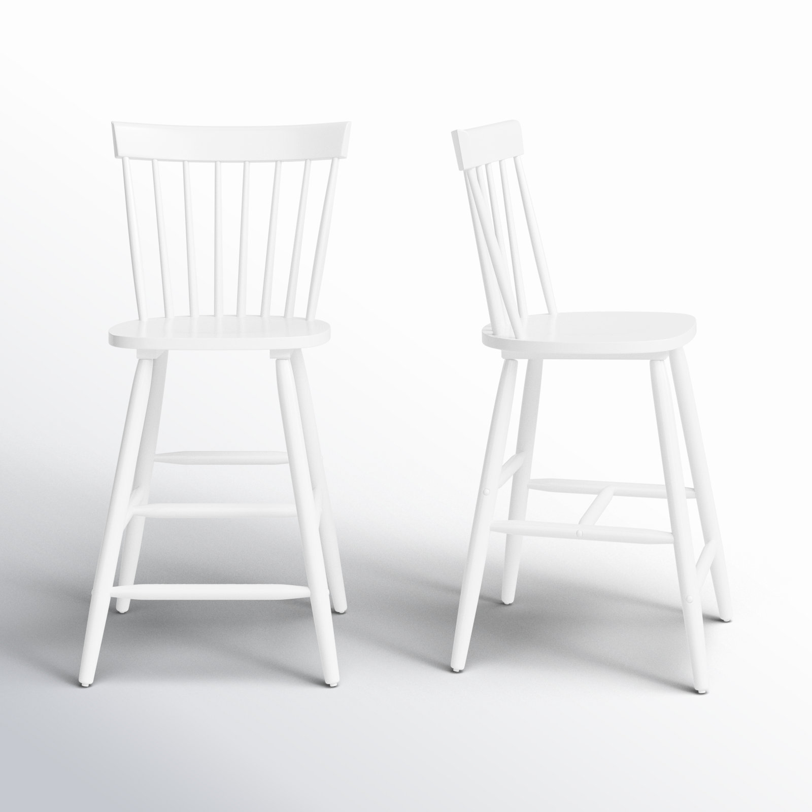 Stacee Bar and Counter Stool, White, Counter Stool (24" Seat Height)
