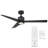 54" Lotus 3 - Blade Outdoor Smart Ceiling Fan with Remote Control and LED Light Kit Included, Works With Alexa and iOS or Android App-128517877-78604459
