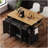 54-Inch Large Rolling Kitchen Island With Rubber Wood Drop Leaf, 4 Doors, 3 Drawers & Storage-457430881