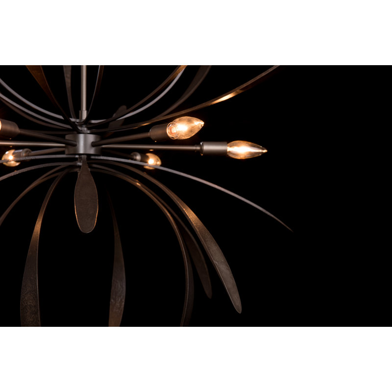 Dahlia Sputnik Sphere Chandelier, 40.8" H x 48.9" W x 48.9" D, Dark Smoke