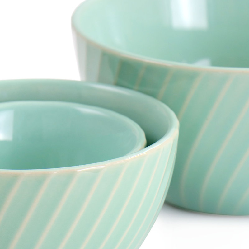 3 Piece Stoneware Dessert Bowl Set