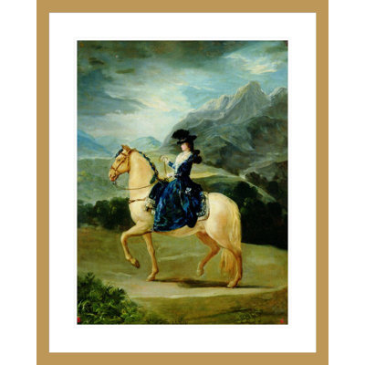 Portrait de Maria Teresa de Vallabriga à cheval par Francisco de Goya - Estampe numérique encadrée