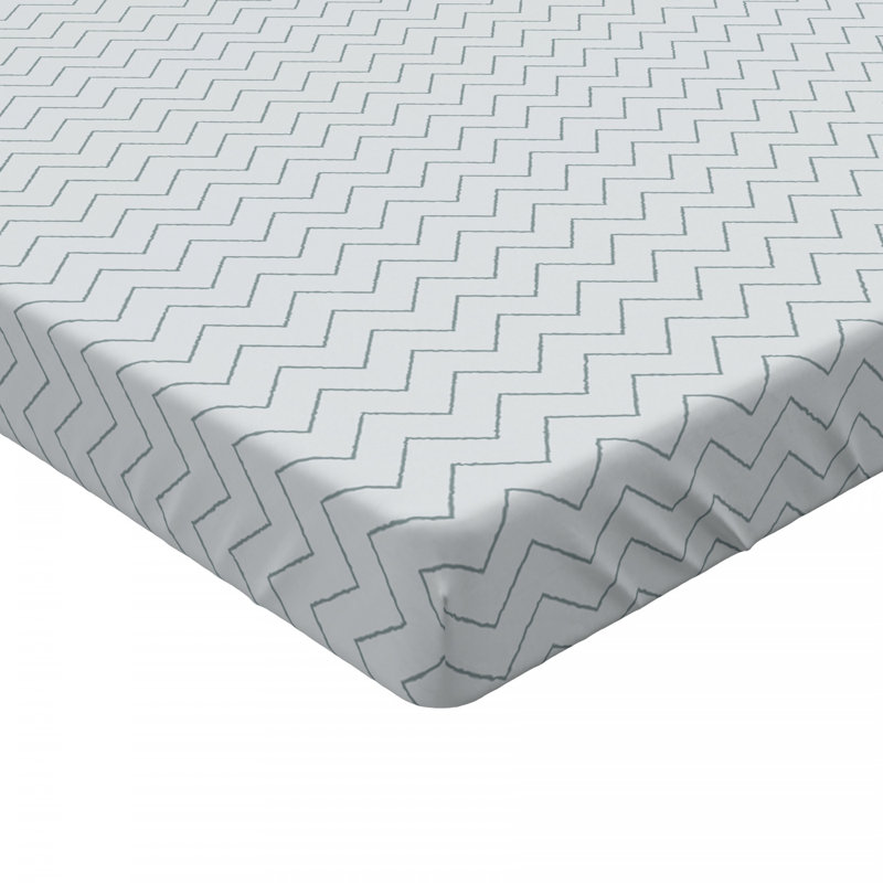 Microfiber Chevron Fitted Sheet, Queen Fitted Sheet