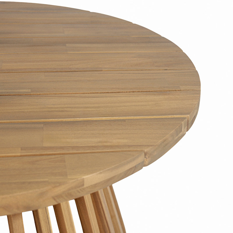 Acacia Wood Patio Coffee Table, Light Teak