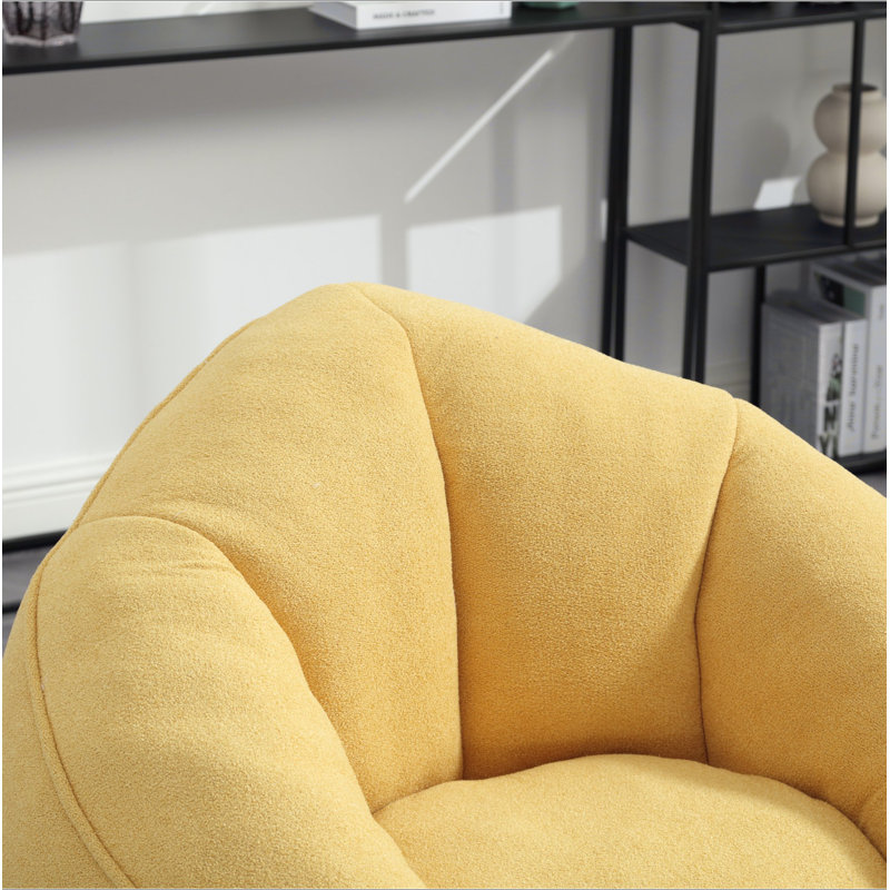 Fauteuil à billes Bedding, Coton jaune