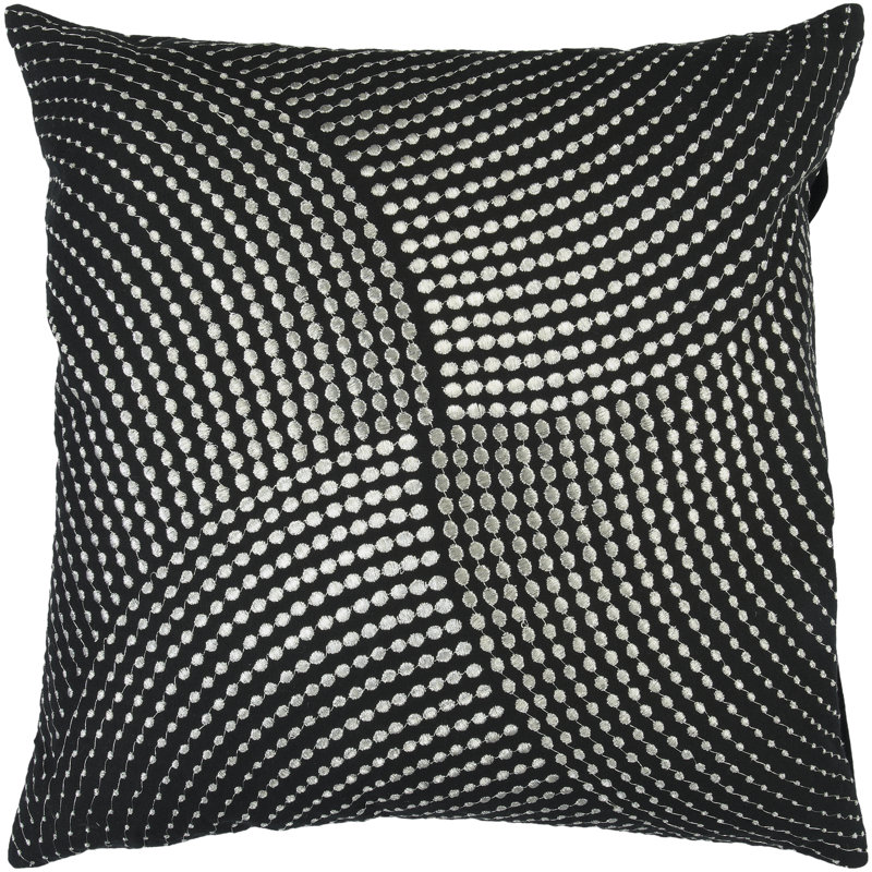 Geometric Cotton Throw Pillow, 18" H x 18'' W x 5" D, Polyester